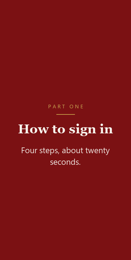 Walkthrough: signing in to the Cosmos Club website, then resetting your password
