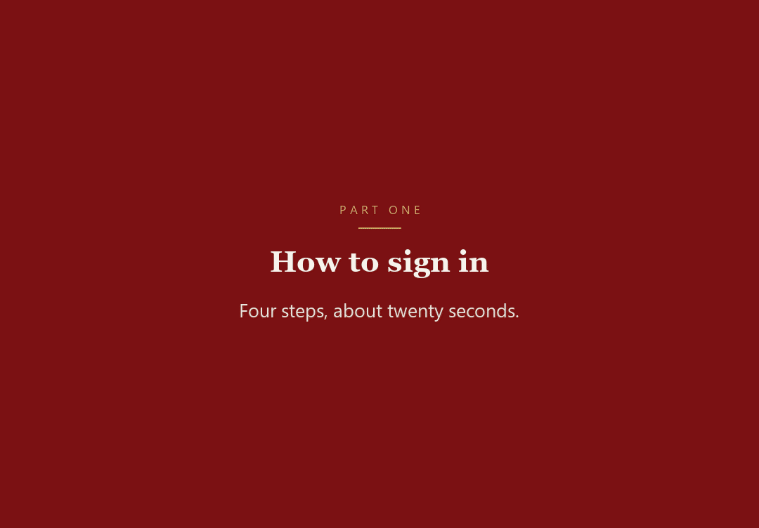 Walkthrough: signing in to the Cosmos Club website, then resetting your password